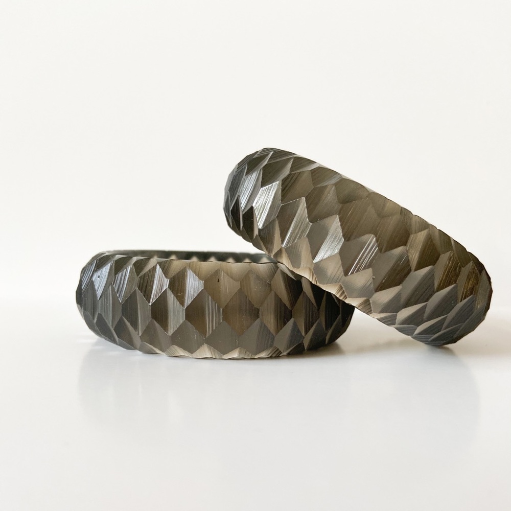 Black Translucent Vintage Inspired Single Bangle